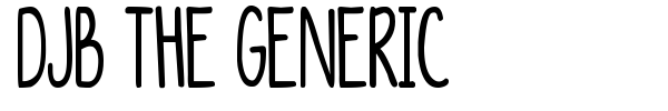 DJB The Generic font preview